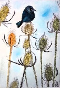 Voir le détail de cette oeuvre: Petit oiseau sur chardon